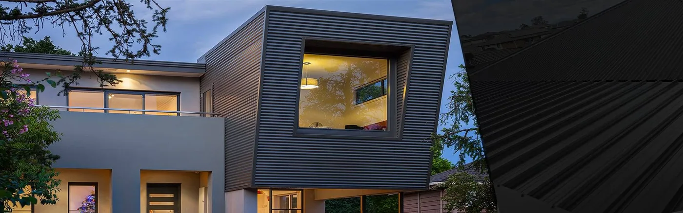 Modern metal roof and wall cladding project imagery from NOC Metal Roofing